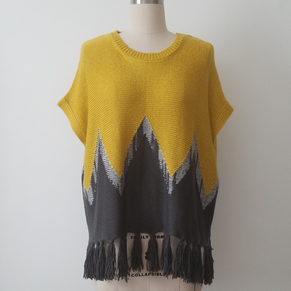 Oversized Sweater Poncho Top